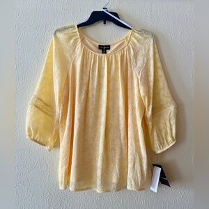 I.N. Studio Soft Yellow Blouse